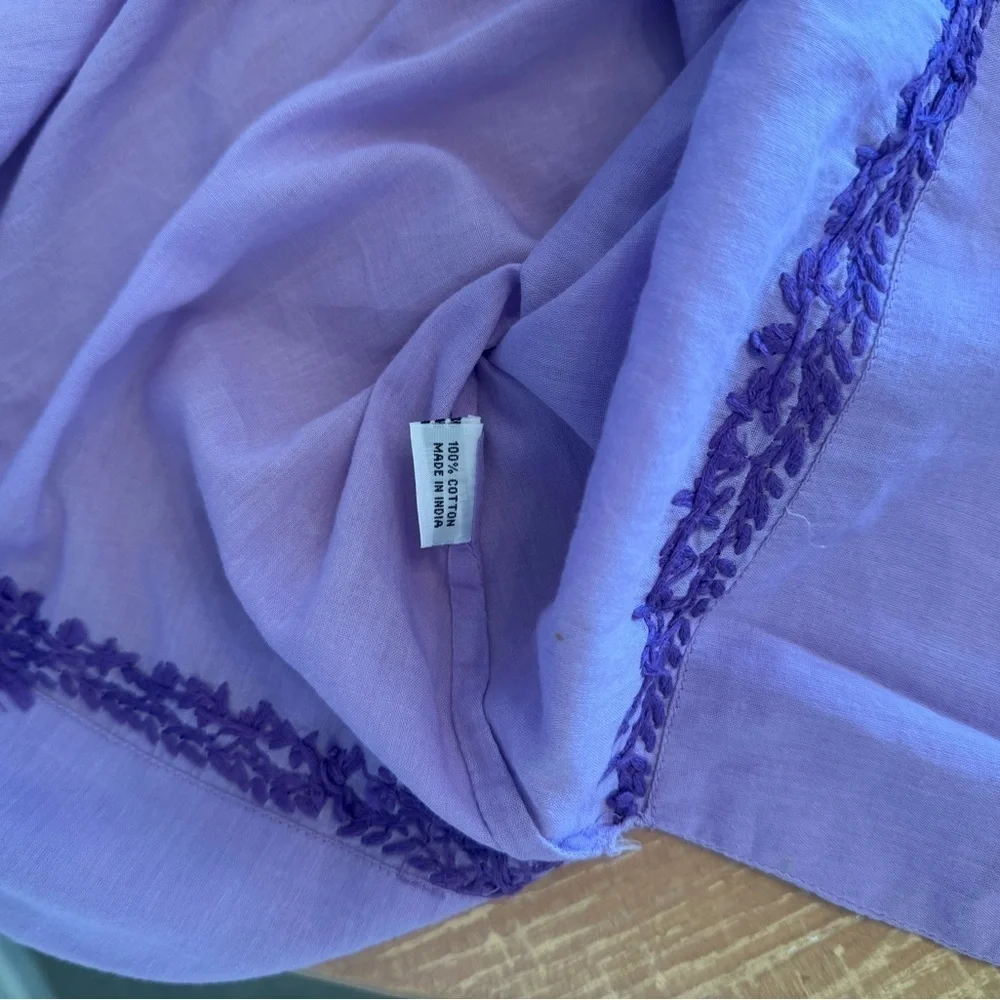 Roller Rabbit Purple Embroidered Tunic Dress
